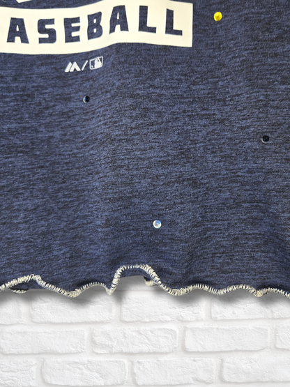 Milwaukee Brewers Ruffle Crop Top- Small