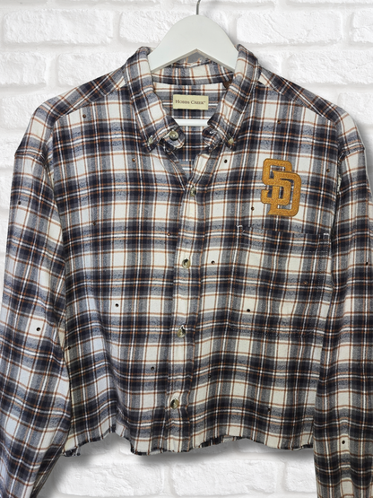 San Diego Padres Crop Flannel- Large