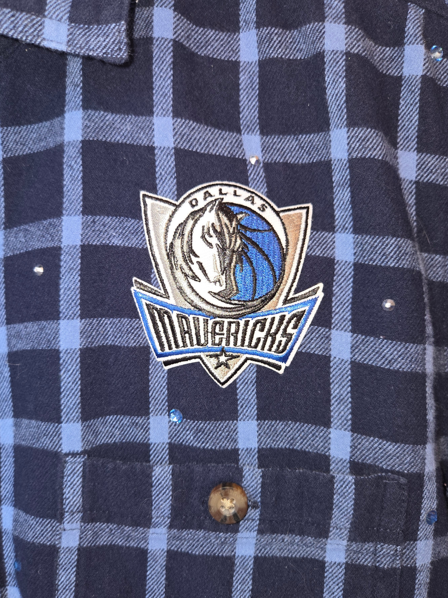Dallas Mavericks Crop Flannel