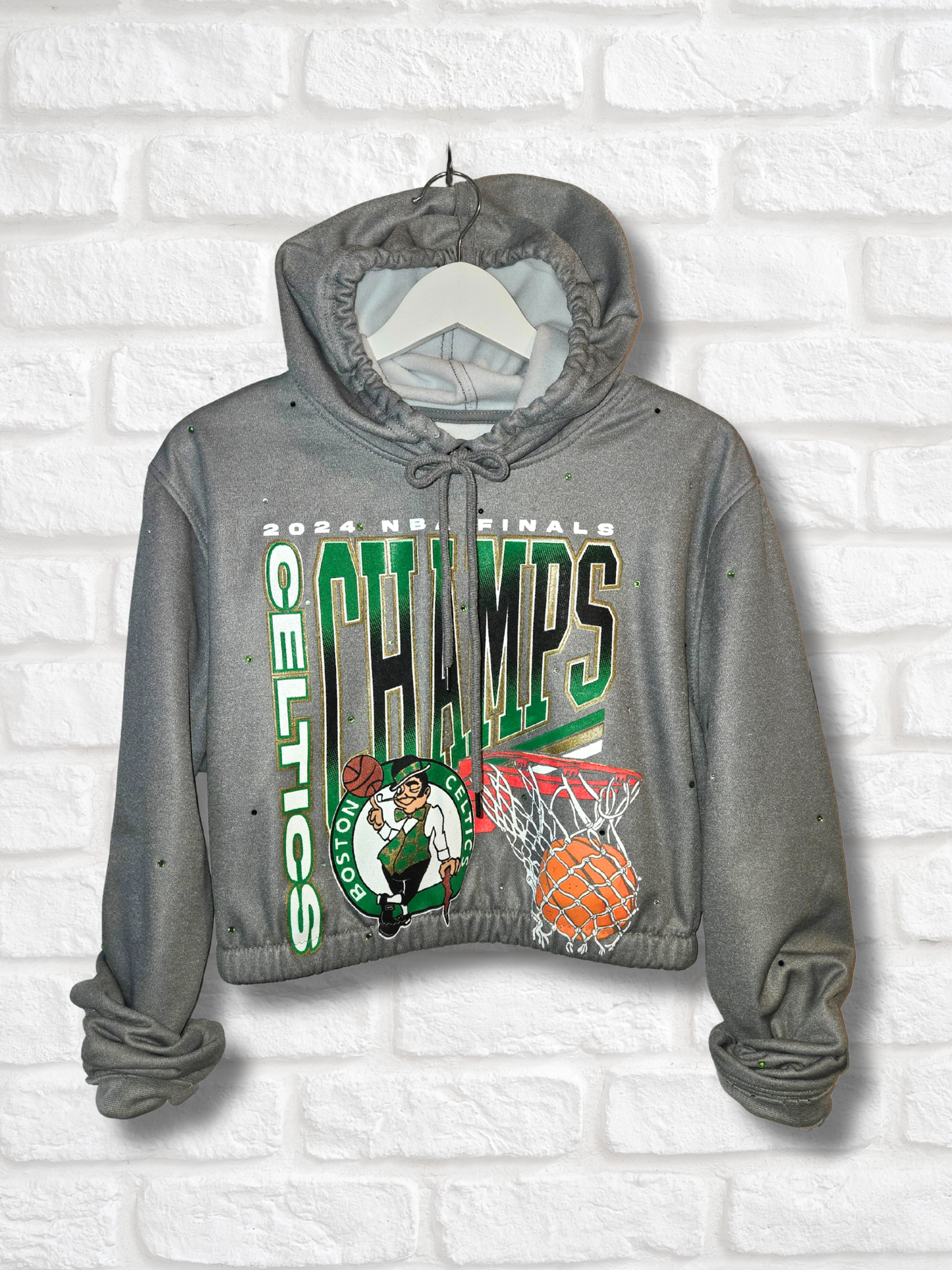 Boston Celtics Crop Hoodie - Medium