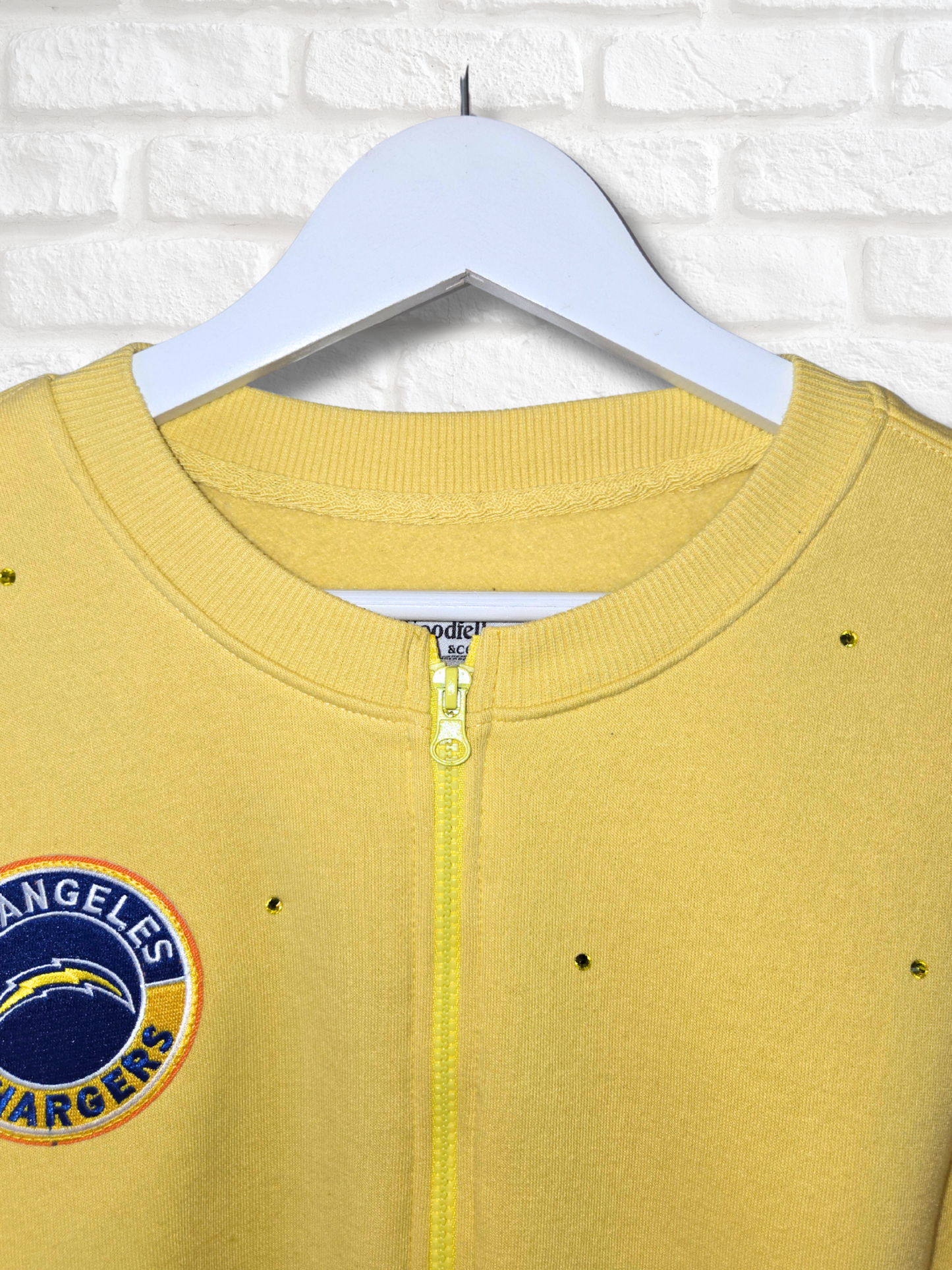 Los Angeles Chargers Crop Zip-Up Sweatshirt