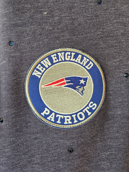 New England Patriots Crop Zip-Up Sweatshirt
