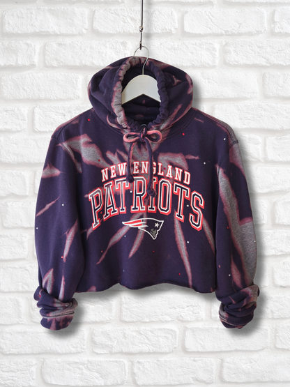 New England Patriots Crop Hoodie