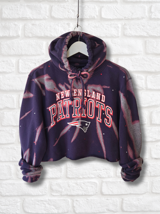 New England Patriots Crop Hoodie