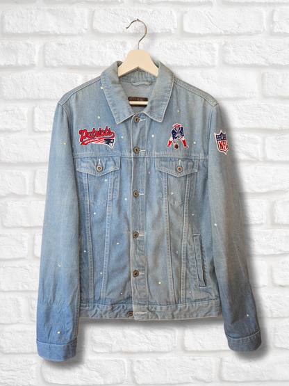New England Patriots Oversized Denim Jacket
