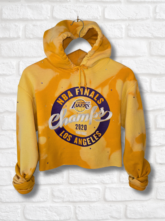 Los Angeles Lakers Crop Hoodie - Small