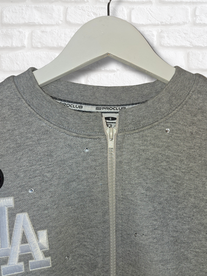 Dodgers HK Crop Zip-Up Sweatshirt