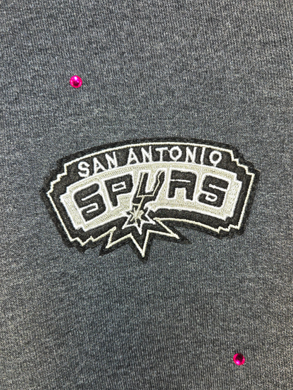 San Antonio Spurs Crop Zip-Up Sweatshirt - Small/Medium