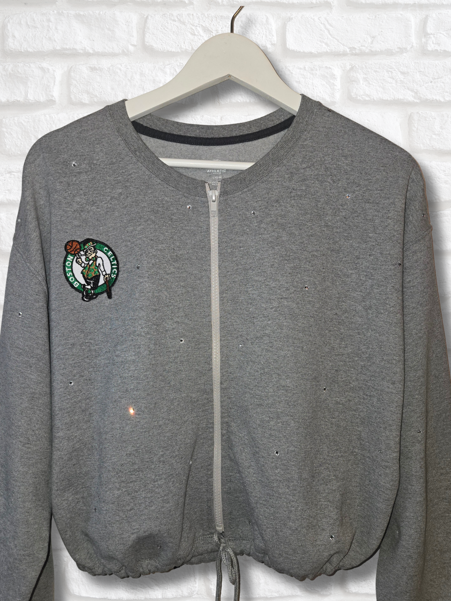 Boston Celtics Crop Zip-Up Sweatshirt - M/L