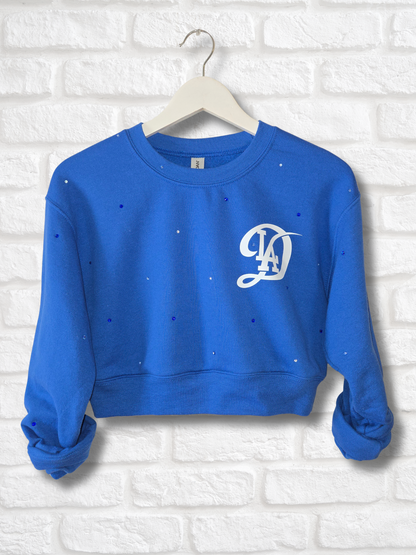 Los Angeles Dodgers Crop Sweatshirt - Small