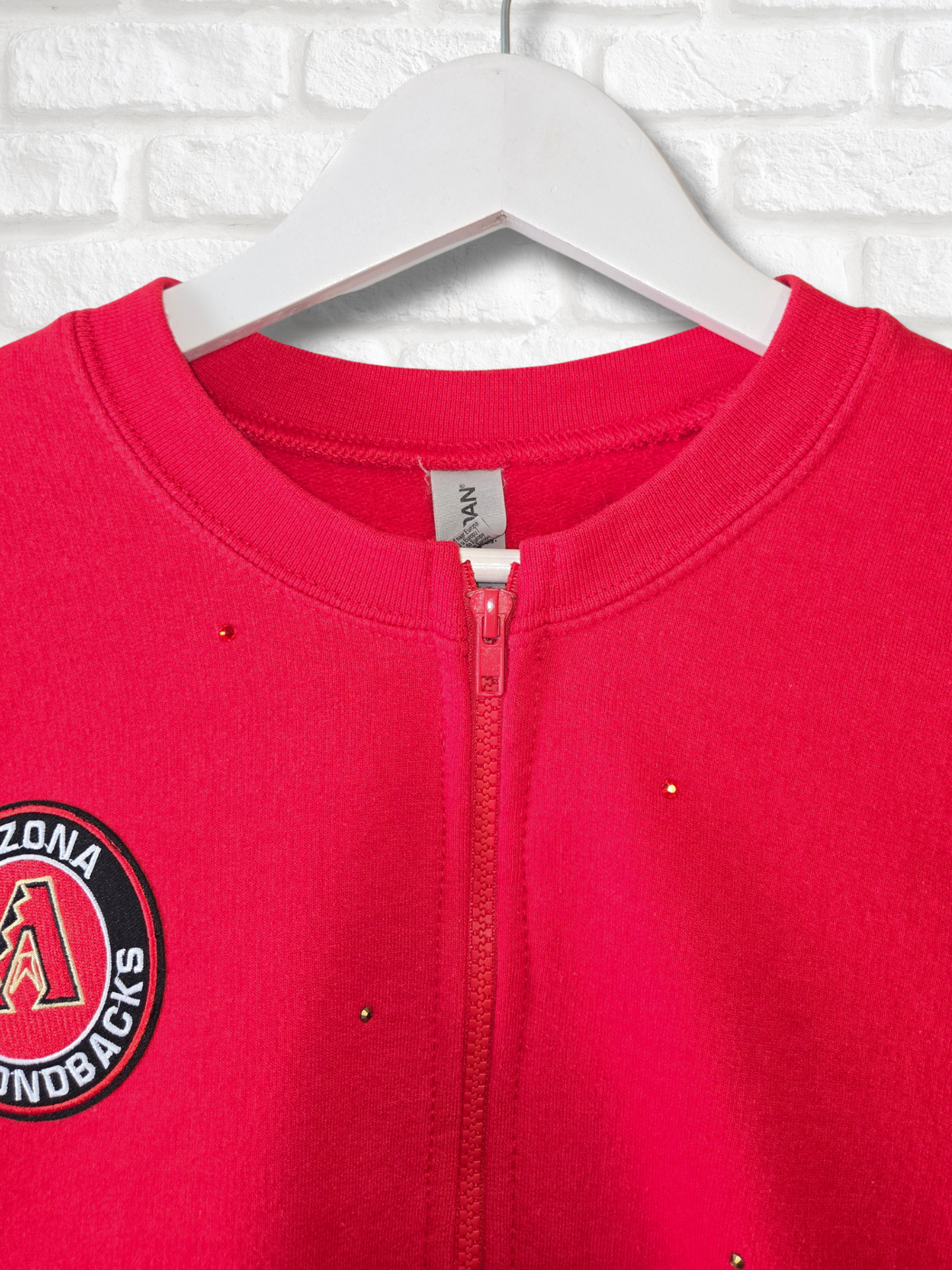 Arizona Diamondbacks Crop Zip-Up Sweatshirt - Medium