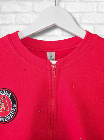 Arizona Diamondbacks Crop Zip-Up Sweatshirt - Medium