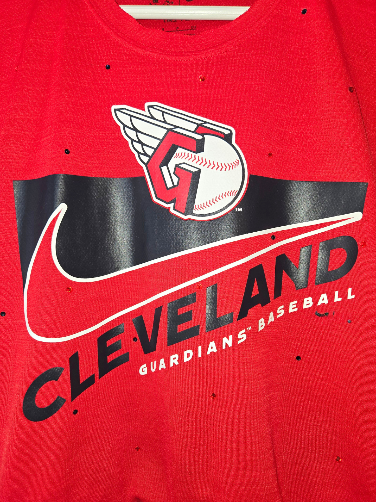 Cleveland Guardians Ruffle Crop Top - S/M