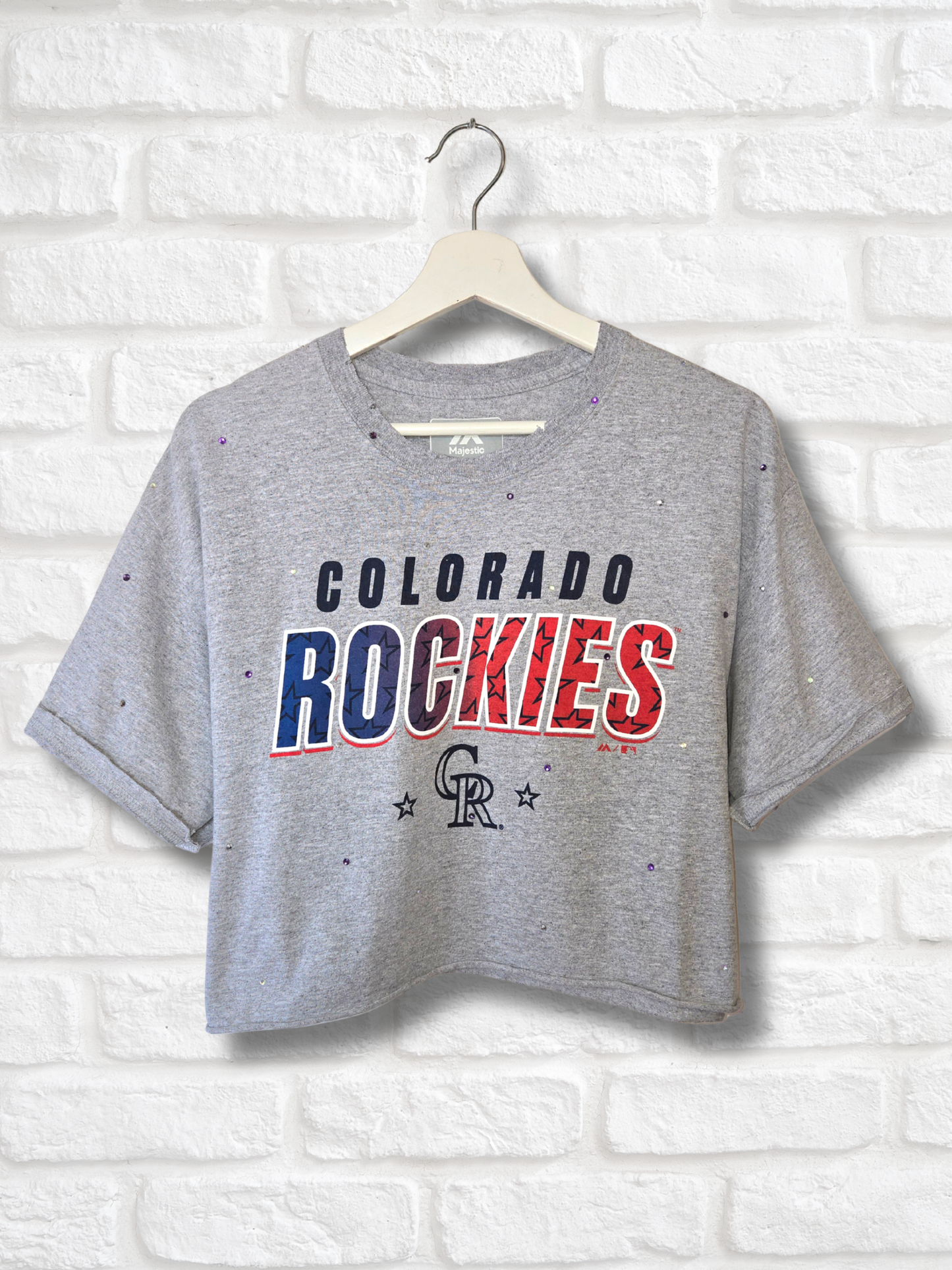 Colorado Rockies Stars & Stripes Crop Top- Large