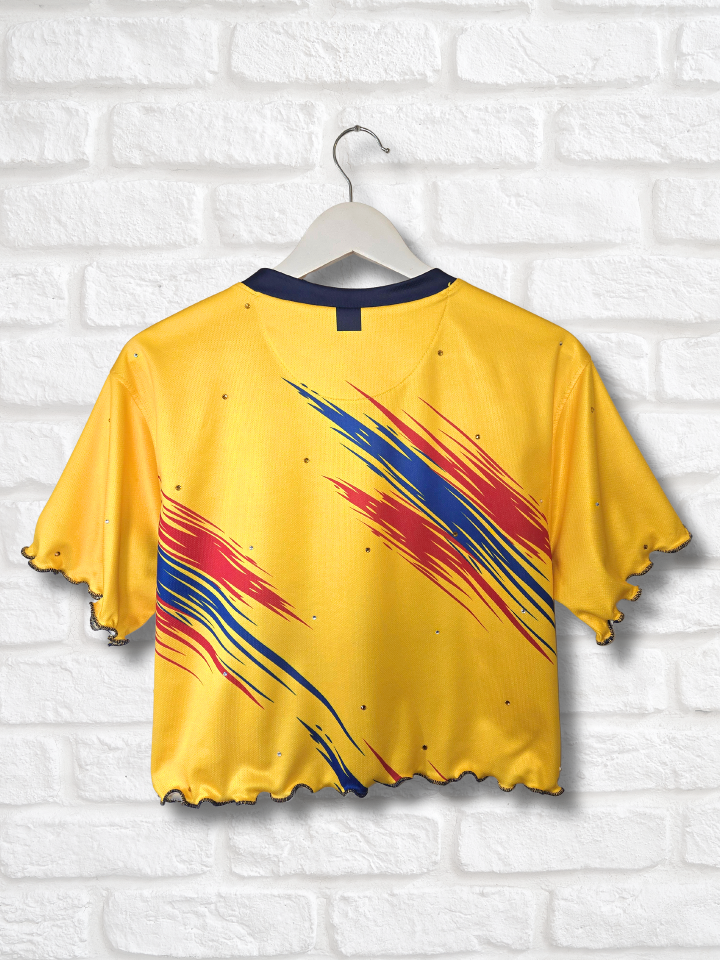 Team Colombia Ruffle Crop Top -  Medium