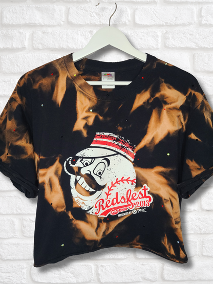 Cincinnati Reds Crop Top- Large