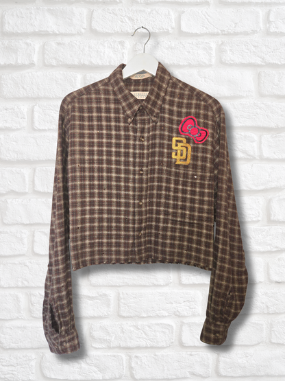 San Diego Padres HK Crop Flannel- XL