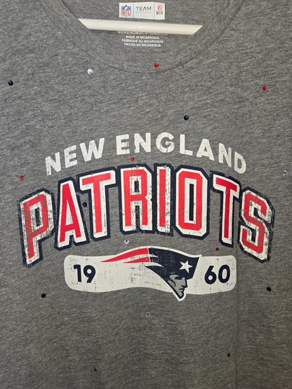 New England Patriots Ruffle Crop Top - XL