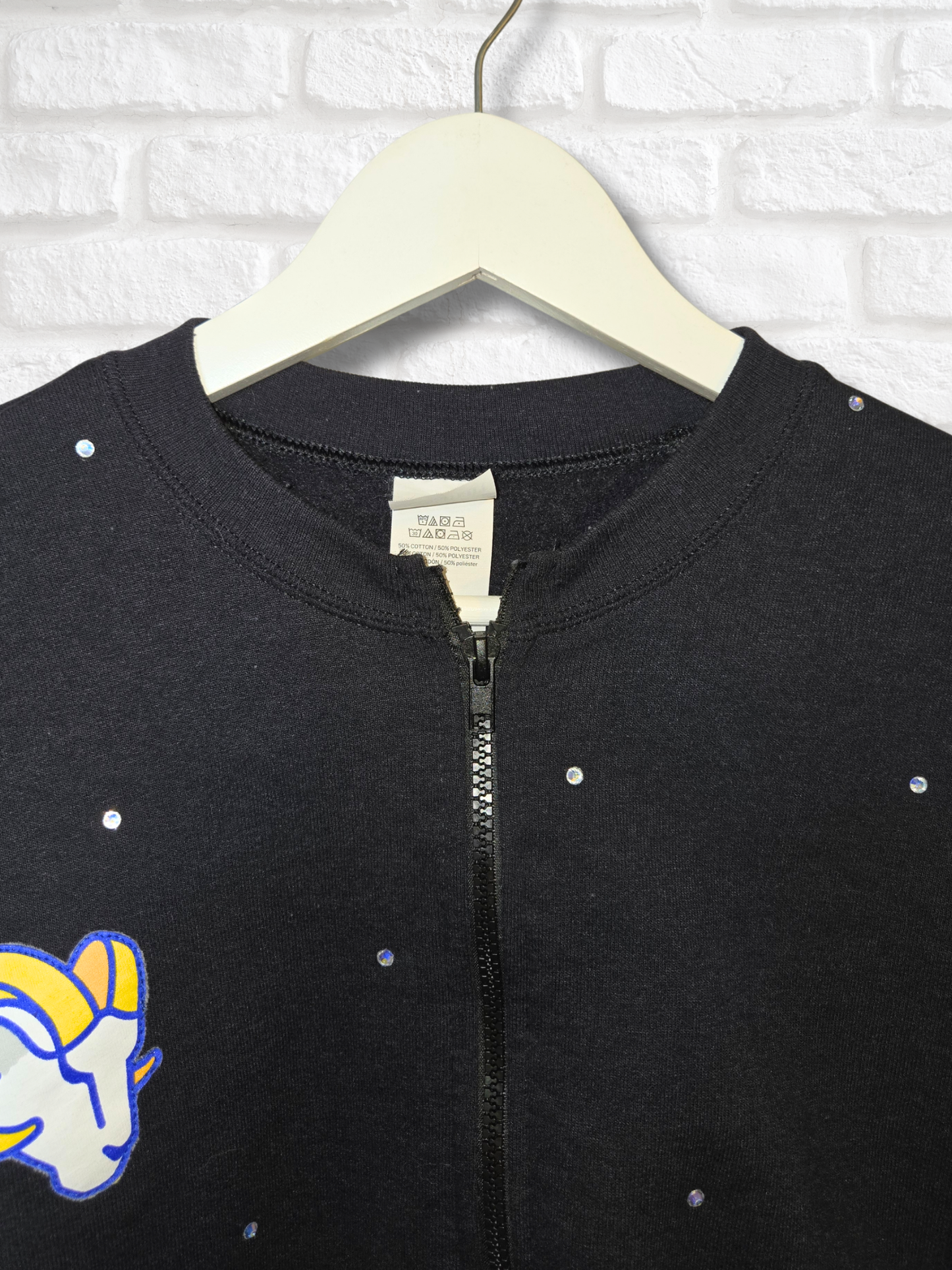 Los Angeles Rams Crop Zip-Up Sweatshirt- Medium