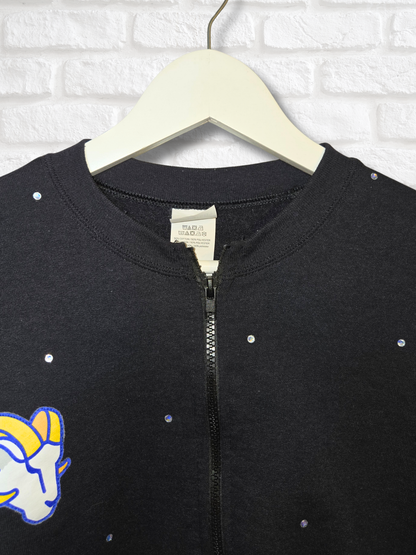 Los Angeles Rams Crop Zip-Up Sweatshirt- Medium