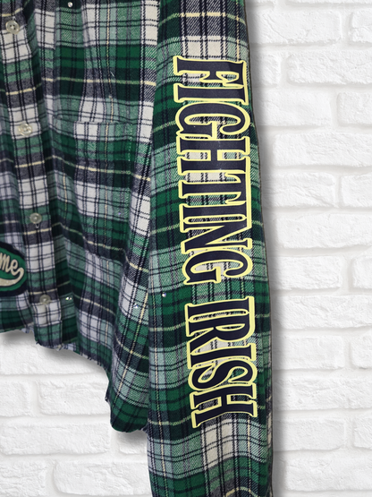 Notre Dame Crop Flannel- Large