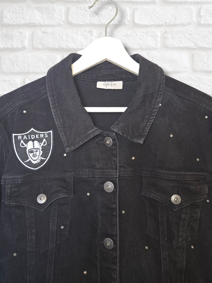 Las Vegas Raiders Oversized Denim Jacket- XL