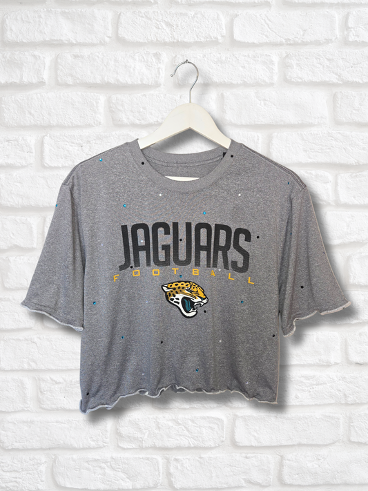 Jacksonville Jaguars Ruffle Crop Top - Large