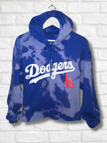 Los Angeles Dodgers Crop Hoodie- Large