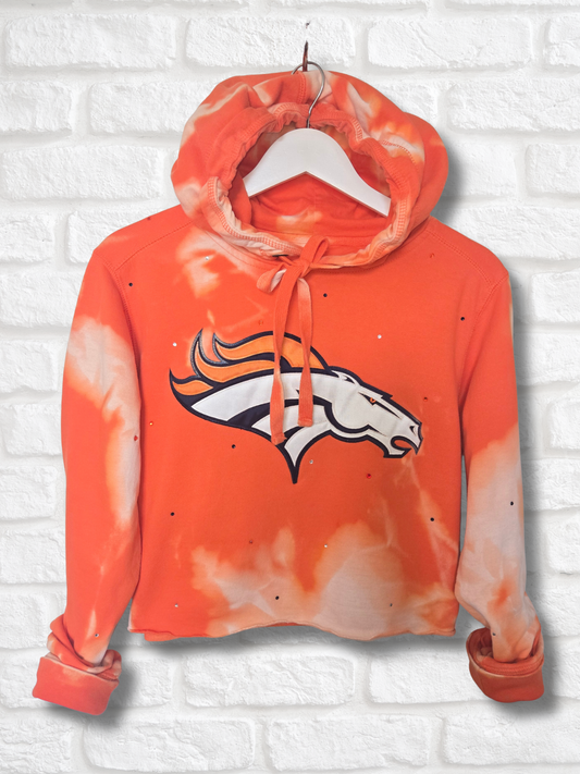Denver Broncos Crop Hoodie- Small
