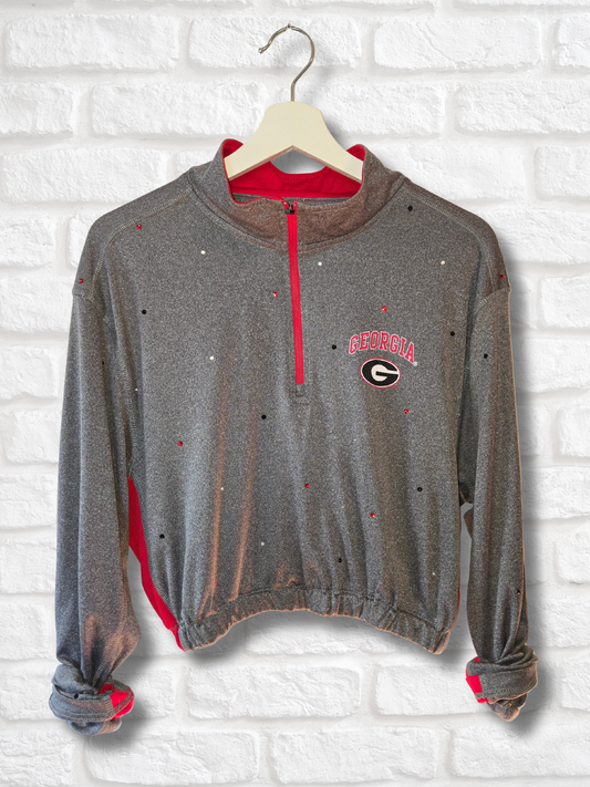 Georgia Bulldogs Crop Pullover