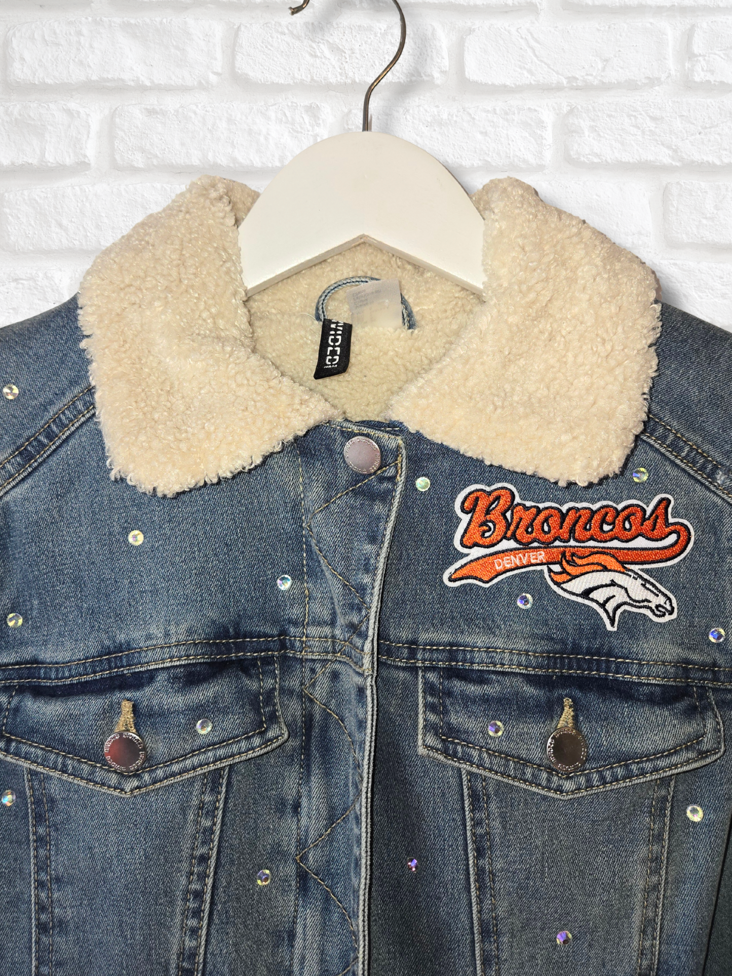 Denver Broncos Sherpa Lined Denim Jacket
