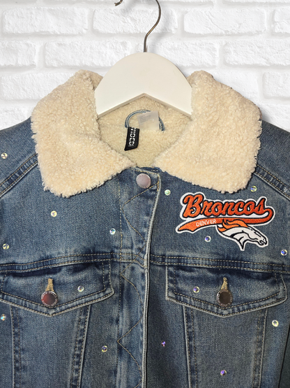 Denver Broncos Sherpa Lined Denim Jacket