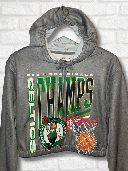 Boston Celtics Crop Hoodie - Medium