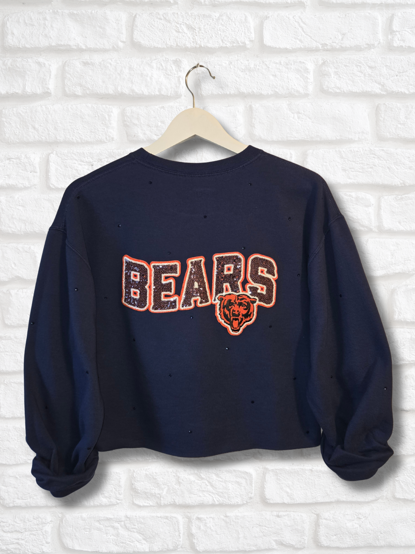 Chicago Bears Crop Zip-Up Sweatshirt