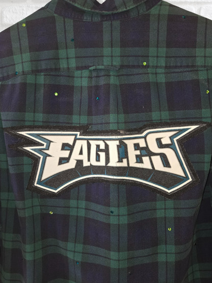 Philadelphia Eagles Crop Flannel