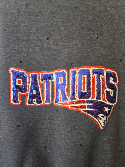 New England Patriots Crop Zip-Up Sweatshirt