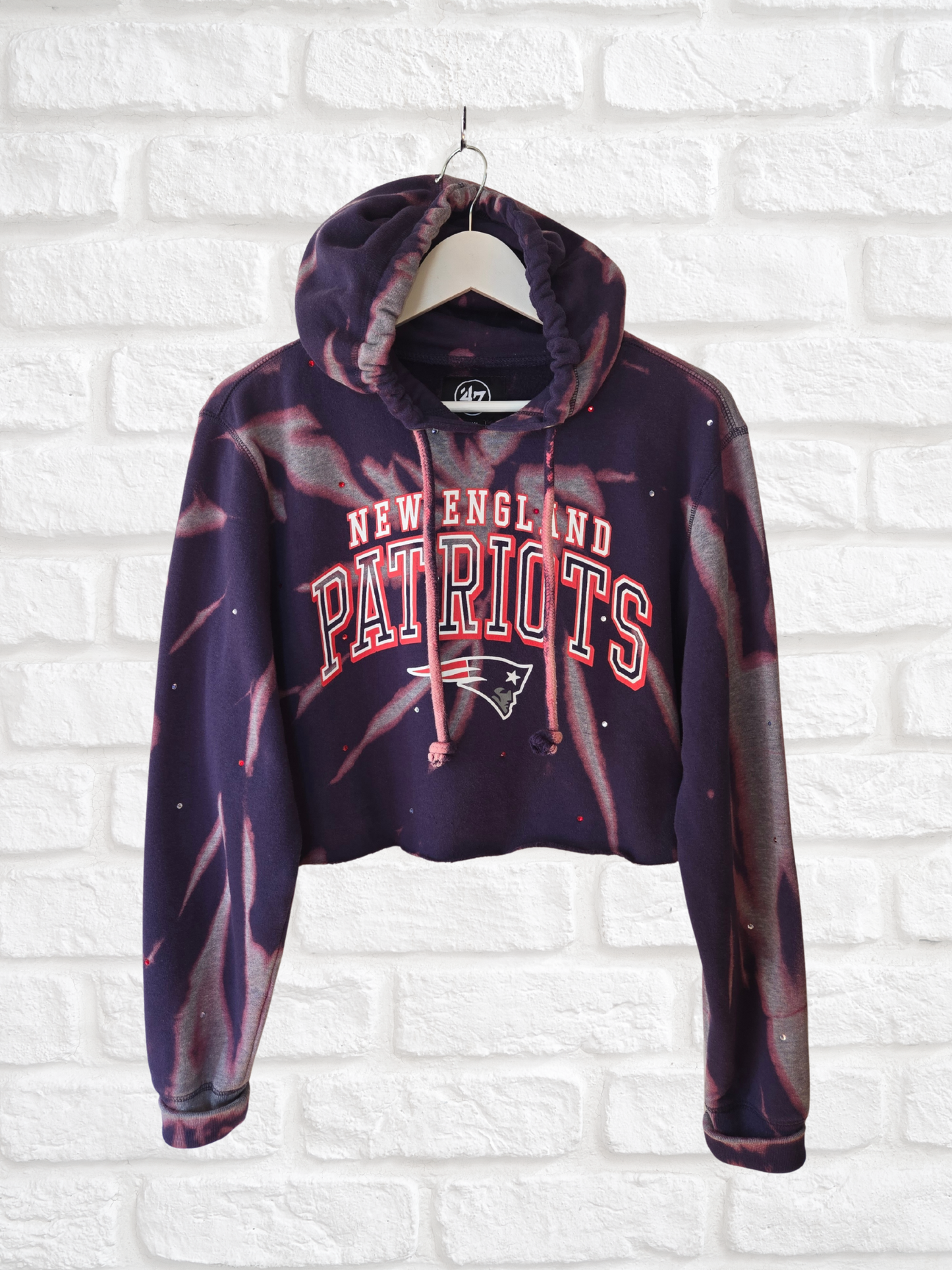 New England Patriots Crop Hoodie