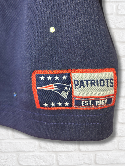 New England Patriots Crop Rhinestone Baseball Jersey