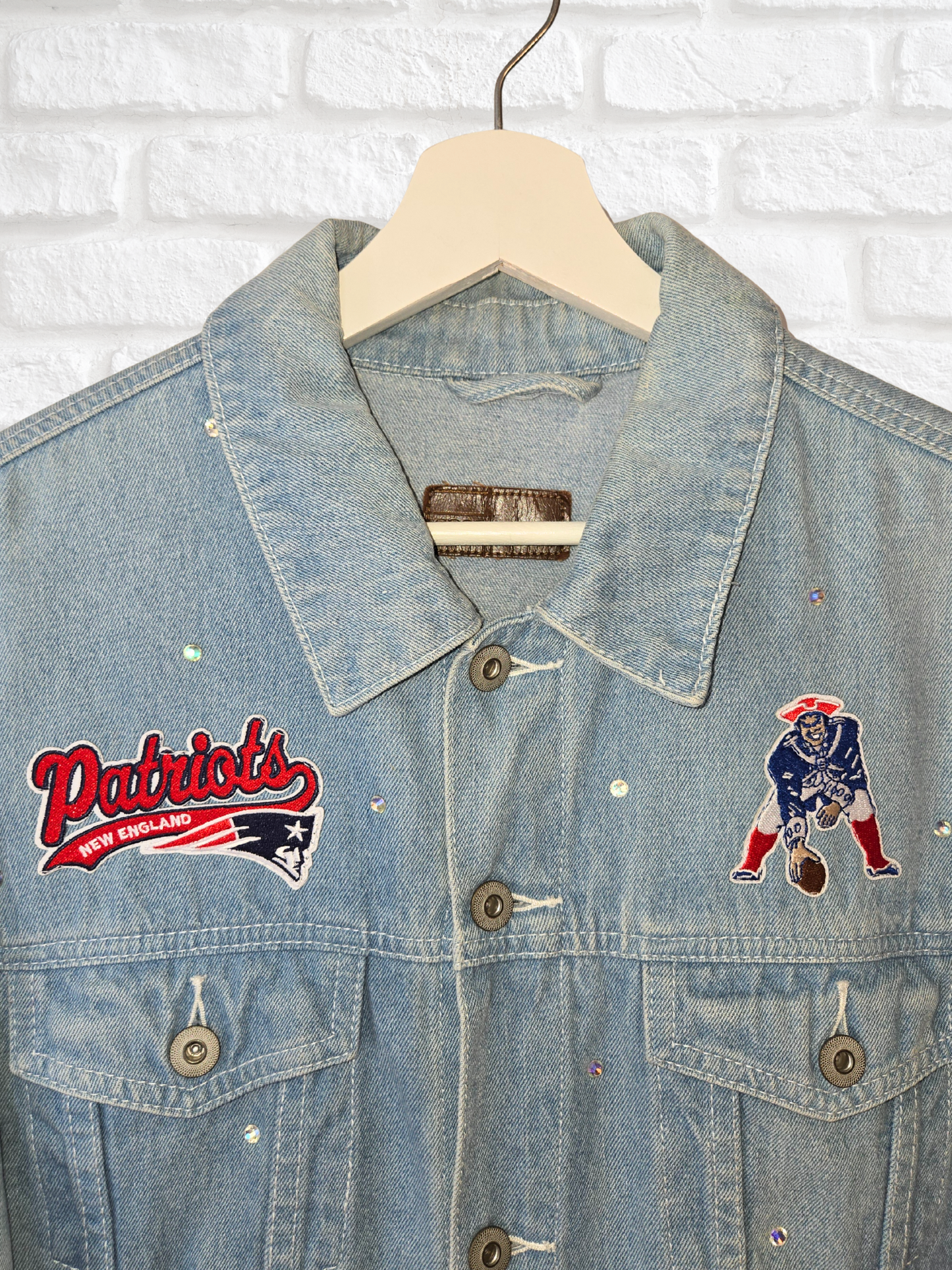 New England Patriots Oversized Denim Jacket