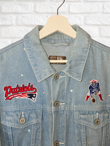 New England Patriots Oversized Denim Jacket