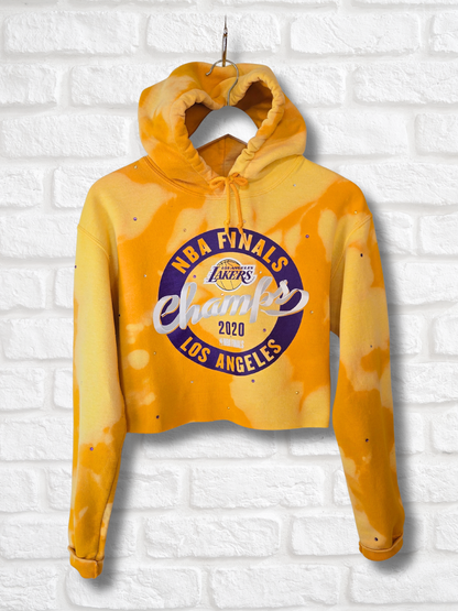 Los Angeles Lakers Crop Hoodie - Small