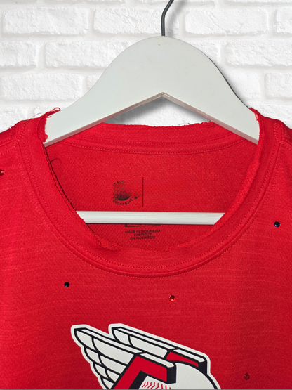 Cleveland Guardians Ruffle Crop Top - S/M