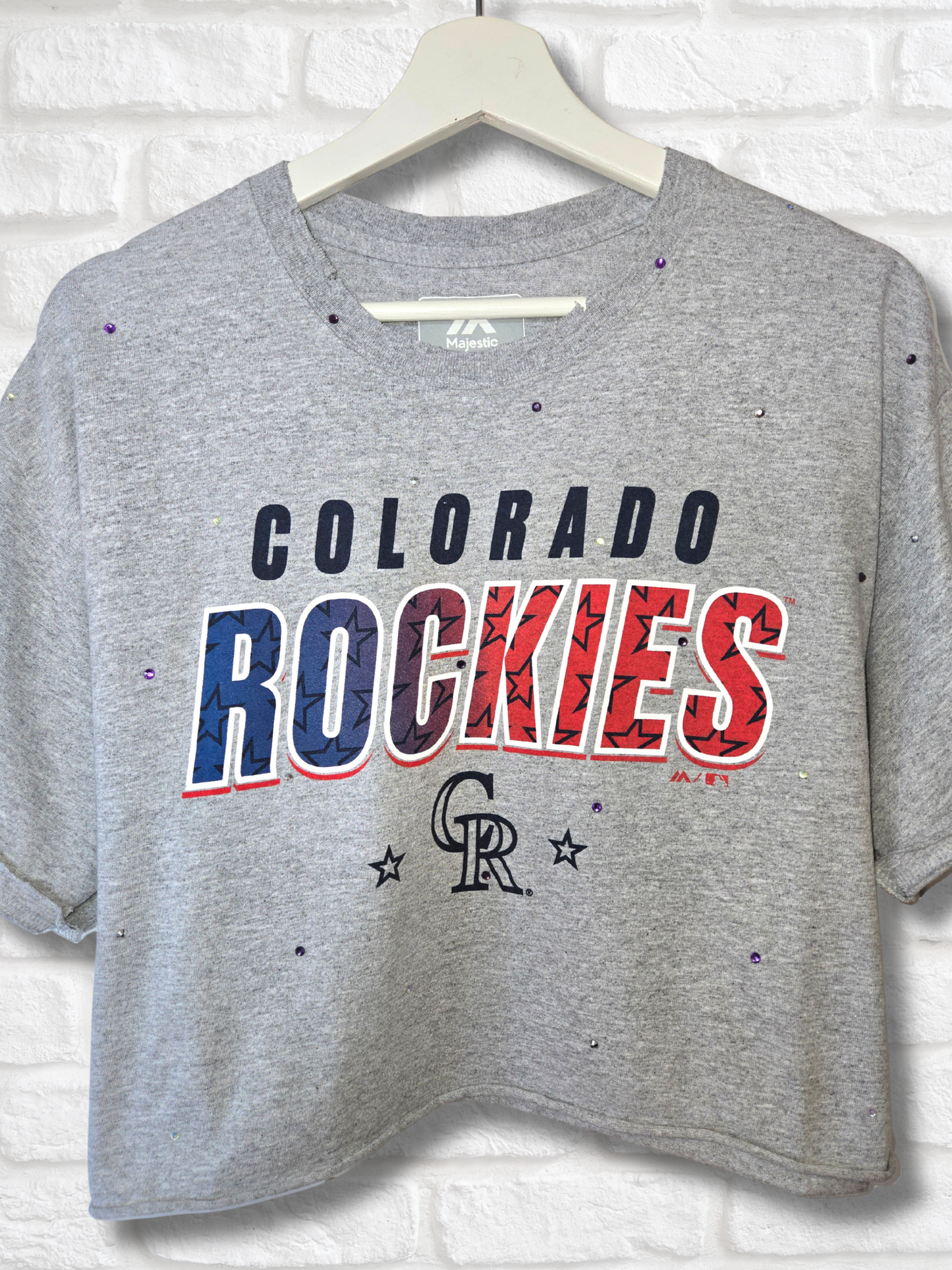 Colorado Rockies Stars & Stripes Crop Top- Large