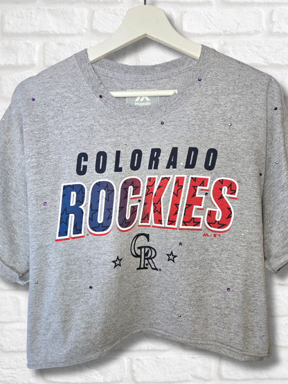 Colorado Rockies Stars & Stripes Crop Top- Large