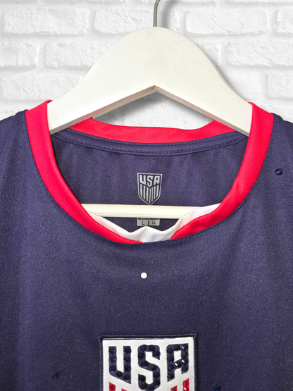 Team USA Ruffle Crop Top- Large