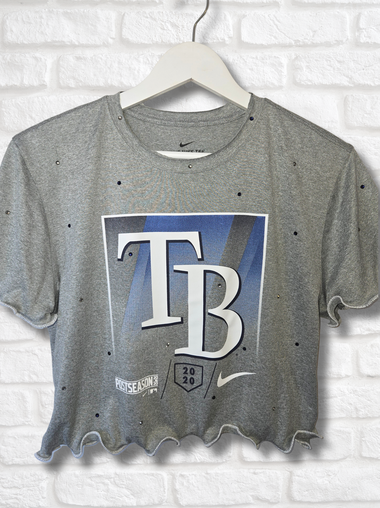 Tampa Bay Rays Ruffle Crop Top - Medium