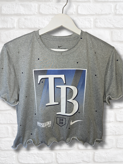 Tampa Bay Rays Ruffle Crop Top - Medium