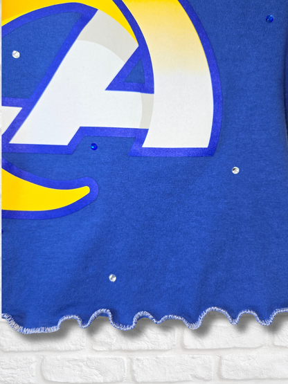 Los Angeles Rams Ruffle Crop Top - Small