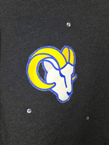 Los Angeles Rams Crop Zip-Up Sweatshirt- Medium