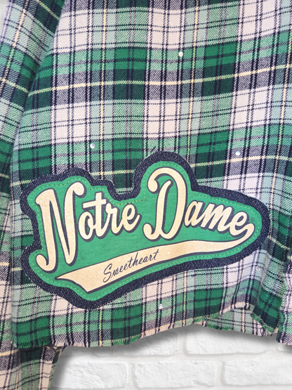 Notre Dame Crop Flannel- Large